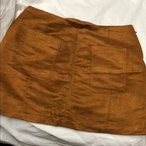 Suede skirt